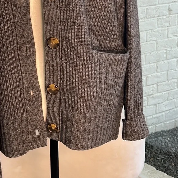 Veronica Beard Wool & Cashmere oversized Cardigan With Attached Scarf Small - Picture 2 of 11